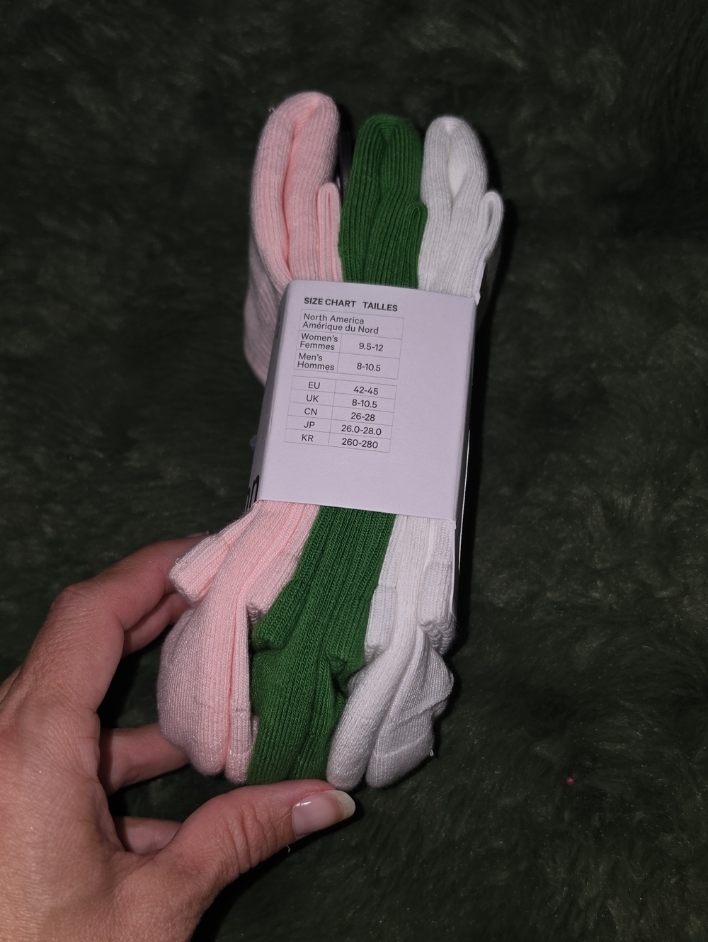 Lululemon Daily Essentials Quarter Length Socks, Nwts Sz Large!! PIAR,LEON, WHT